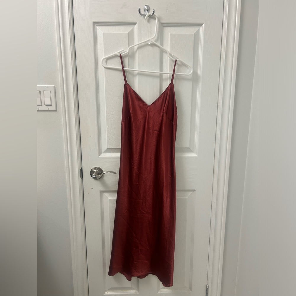VINTAGE VICTORIA SECRET RED SLIP DRESS
